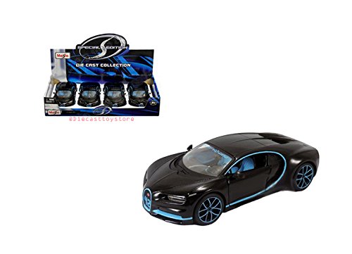 Bugatti Chiron Special 42 Edition Black/ Blue 1:24 Diecast Model  - Maisto - 34514BK42