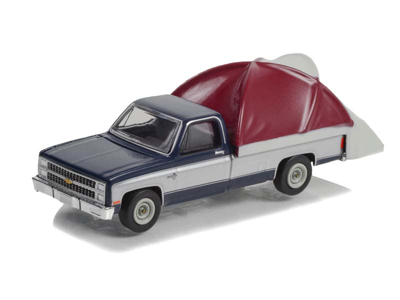 1982 Chevrolet C-10 Silverado w/ Modern Truck Bed Tent (The Great Outdoors) Series 2 Diecast 1:64 Scale Model - Greenlight 38030D