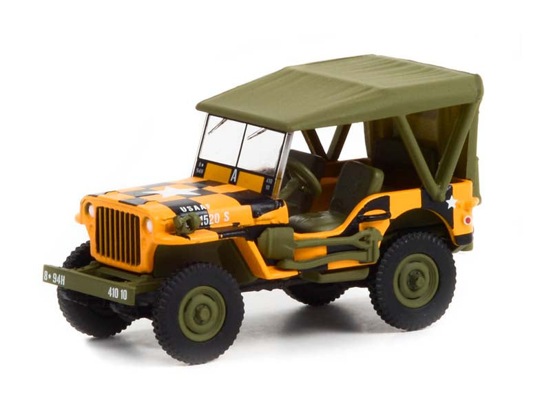 CHASE 1943 Willys MB Jeep - U.S. Army Follow Me Jeep (Battalion 64) Series 1 Diecast 1:64 Scale Model - Greenlight 61010D