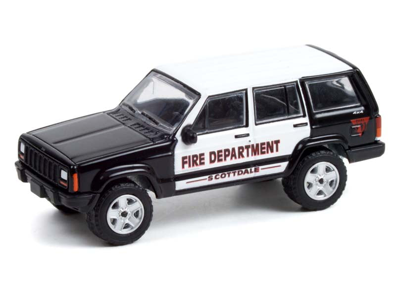 2000 Jeep Cherokee - Scottdale Pennsylvania Fire Department (Fire & Rescue) Series 2 Diecast 1:64 Model - Greenlight 67020D