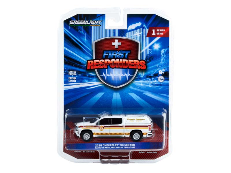 2020 Chevrolet Silverado - Narberth Ambulance Special Operations Pennsylvania (First Responders) Series 1 Diecast 1:64 Scale Model - Greenlight 67040E