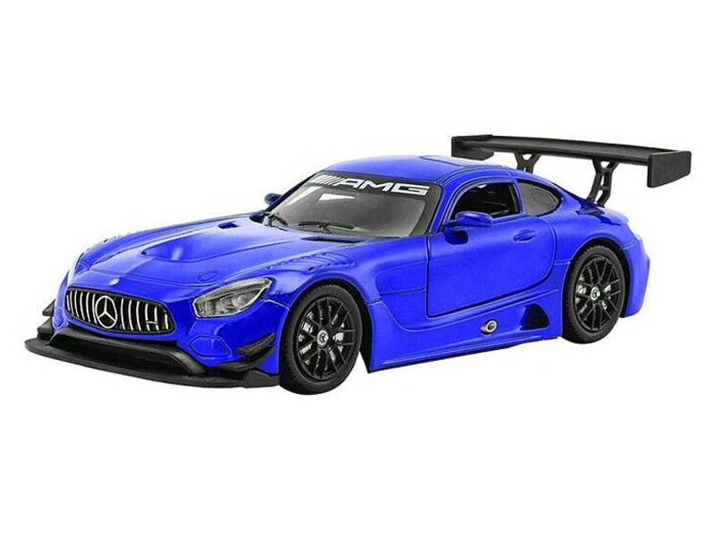 Mercedes AMG GT3 - Bright Blue Diecast 1:24 Scale Model - Motormax 73386BL