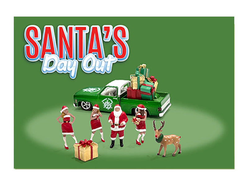 Santa’s Day Out Figure Set (MiJo Exclusives) Diecast 1:64 Scale Model - American Diorama AD76508
