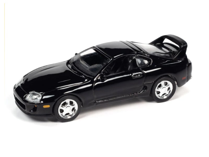 1994 Toyota Supra Gloss Black "Modern Muscle" Limited Edition to 13904 pcs Worldwide 1:64 Diecast Model - Autoworld 64322A