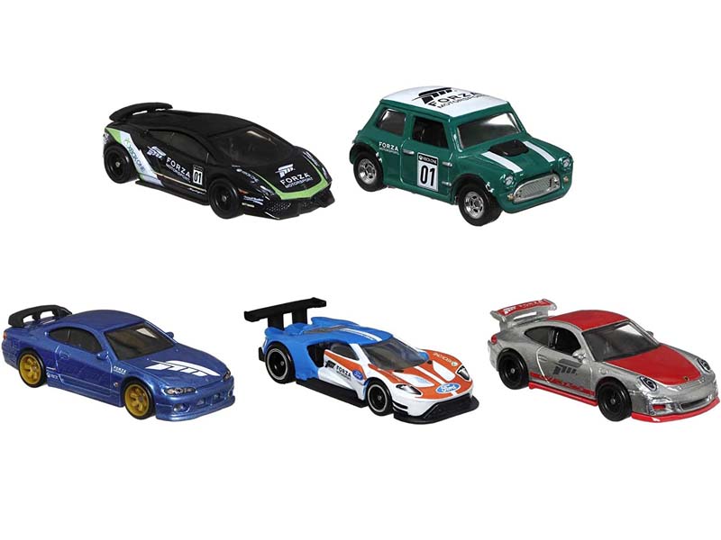 Premium Set of 5 Forza Motorsport SET OF 5 Diecast 1:64 Scale Model Cars - Hot Wheels HFF49