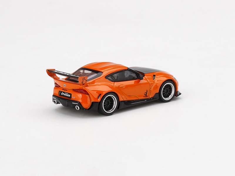 Pandem Toyota GR Supra V1.0 Orange (MiJo Exclusive) Diecast 1:64 Scale Model - True Scale Miniatures MGT00294