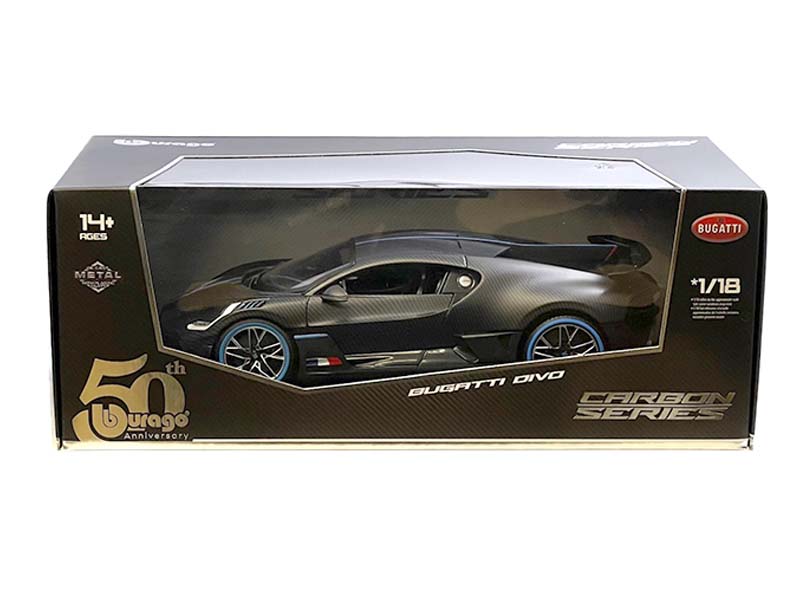 Bugatti Divo (Carbon Series) 50th Anniversary Limited Edition Diecast 1:18 Scale Model - Bburago 11101