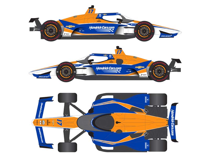 PRE-ORDER #17 Kyle Larson / HendrickCars Arrow McLaren (2024 NTT IndyCar Series) Diecast 1:18 Scale Model - Greenlight 11218