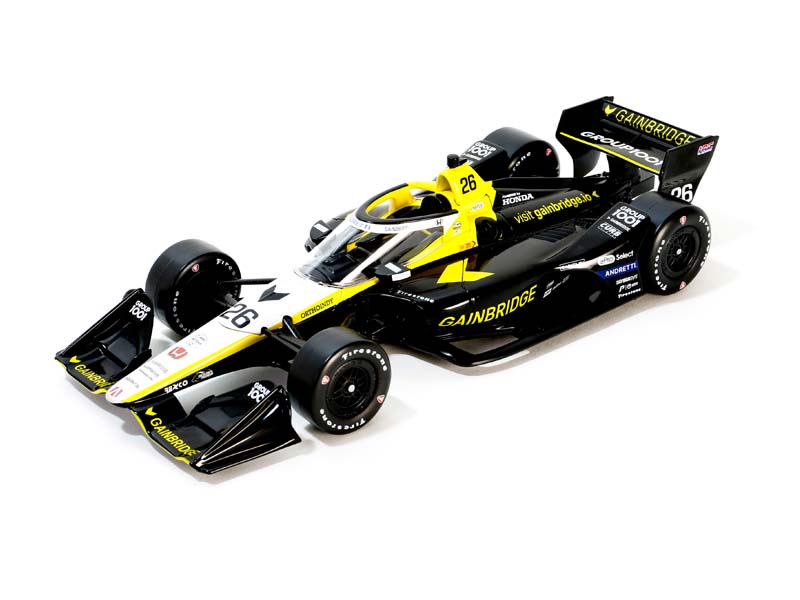 #26 Colton Herta / Andretti Autosport Gainbridge (2024 NTT IndyCar Series) Diecast 1:18 Scale Model - Greenlight 11233