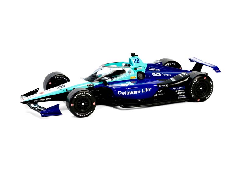 PRE-ORDER #28 Marcus Ericsson / Andretti Autosport Delaware Life (2024 NTT IndyCar Series) Diecast 1:18 Scale Model - Greenlight 11244