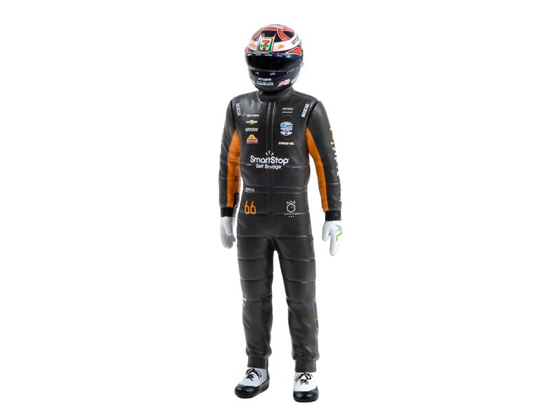 #66 Tony Kanaan / Arrow McLaren SmartStop Self Storage Driver Figure (NTT IndyCar Series) 1:18 Scale Model - Greenlight 11309