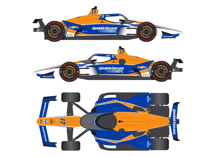 PRE-ORDER #17 Kyle Larson / HendrickCars Arrow McLaren (2024 NTT IndyCar Series) Diecast 1:64 Scale Model - Greenlight 11576