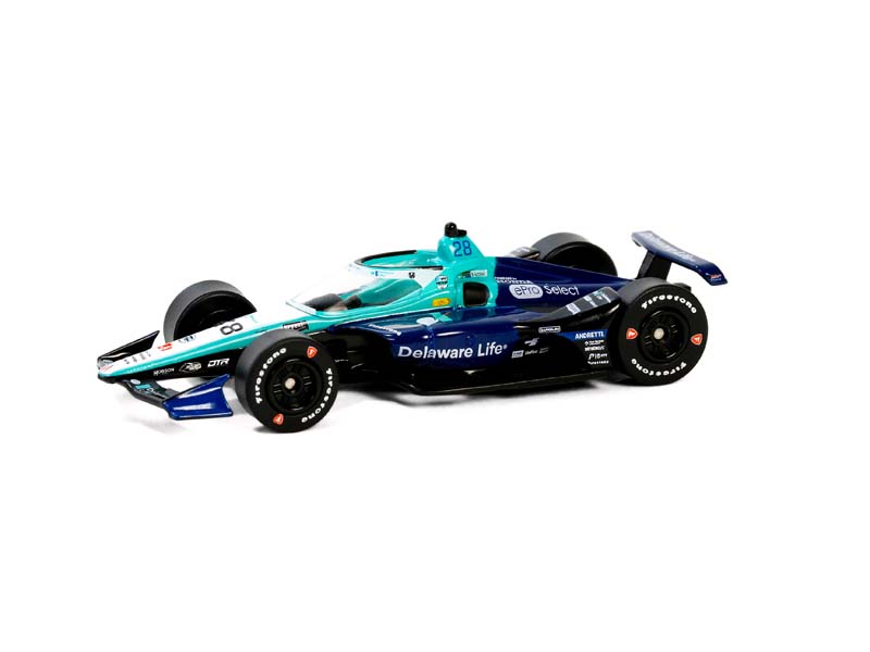 #28 Marcus Ericsson / Andretti Autosport Delaware Life (2024 NTT IndyCar Series) Diecast 1:64 Scale Model - Greenlight 11600