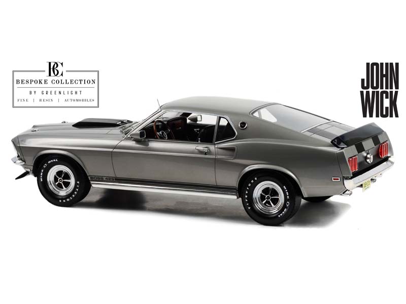 1969 Ford Mustang BOSS 429 - John Wick (Bespoke Collection) Diecast 1:12 Scale Model - Greenlight 12104