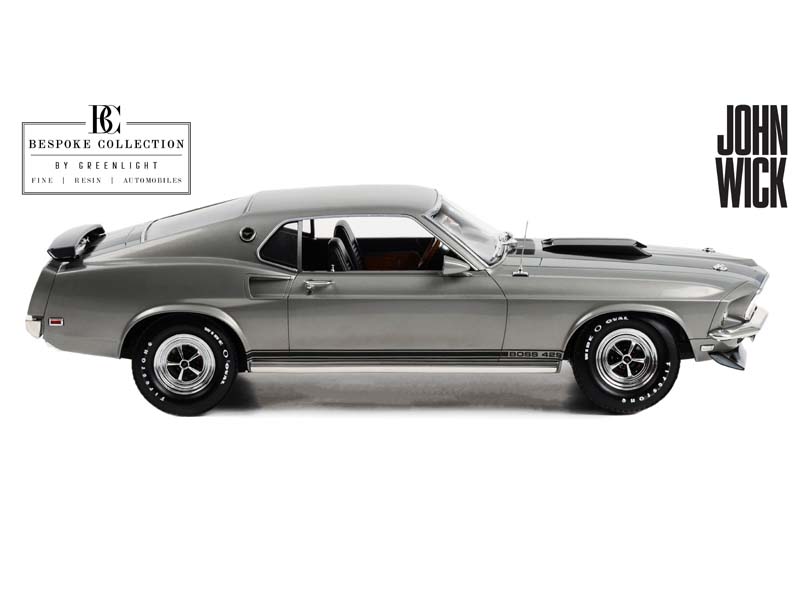 1969 Ford Mustang BOSS 429 - John Wick (Bespoke Collection) Diecast 1:12 Scale Model - Greenlight 12104
