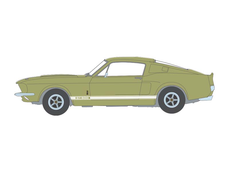 PRE-ORDER 1967 Shelby GT-500 Fastback – Lime Gold (The Mustang Stampede Series 2) Diecast 1:64 Scale Model - Greenlight 125402A