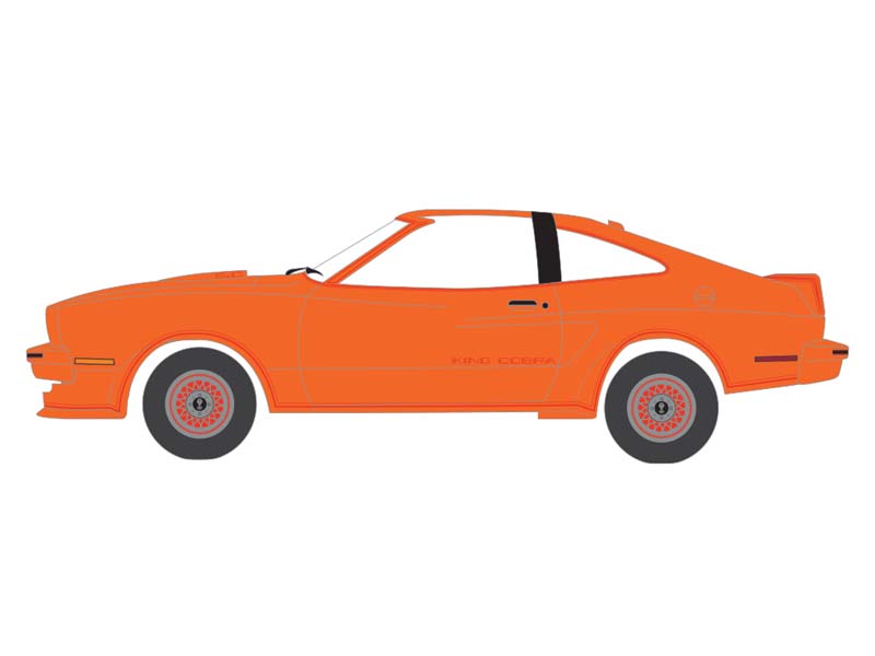 PRE-ORDER 1978 Ford Mustang King Cobra II – Tangerine & Black (The Mustang Stampede Series 2) Diecast 1:64 Scale Model - Greenlight 125402B