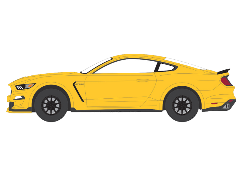 PRE-ORDER 2017 Ford Mustang Shelby GT-350 – Triple Yellow Tri-Coat (The Mustang Stampede Series 2) Diecast 1:64 Scale Model - Greenlight 125402D