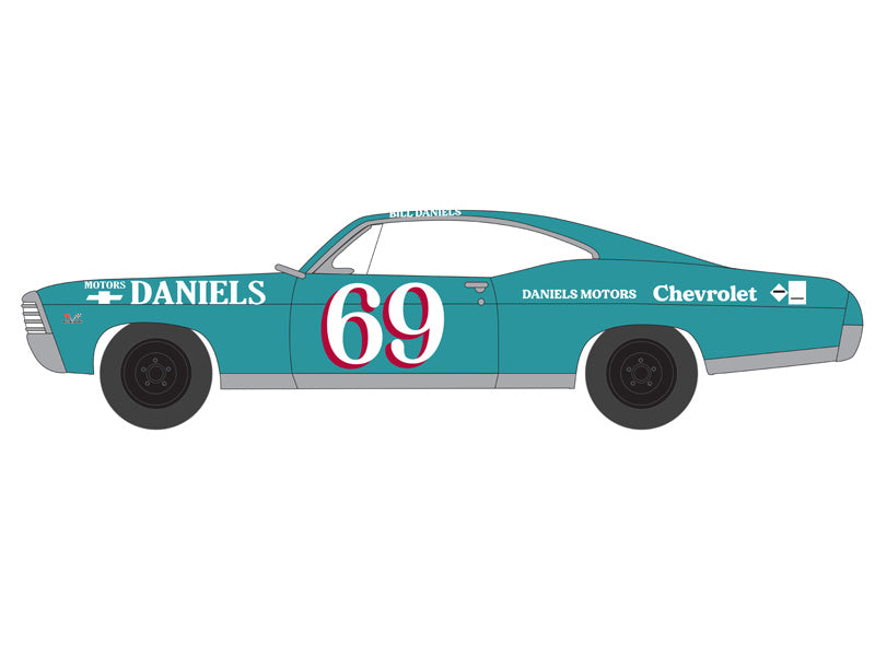 1967 Chevrolet Impala #69 - Bill Daniels (Pikes Peak International Hill Climb) Series 1 Diecast 1:64 Scale Model - Greenlight 13330B