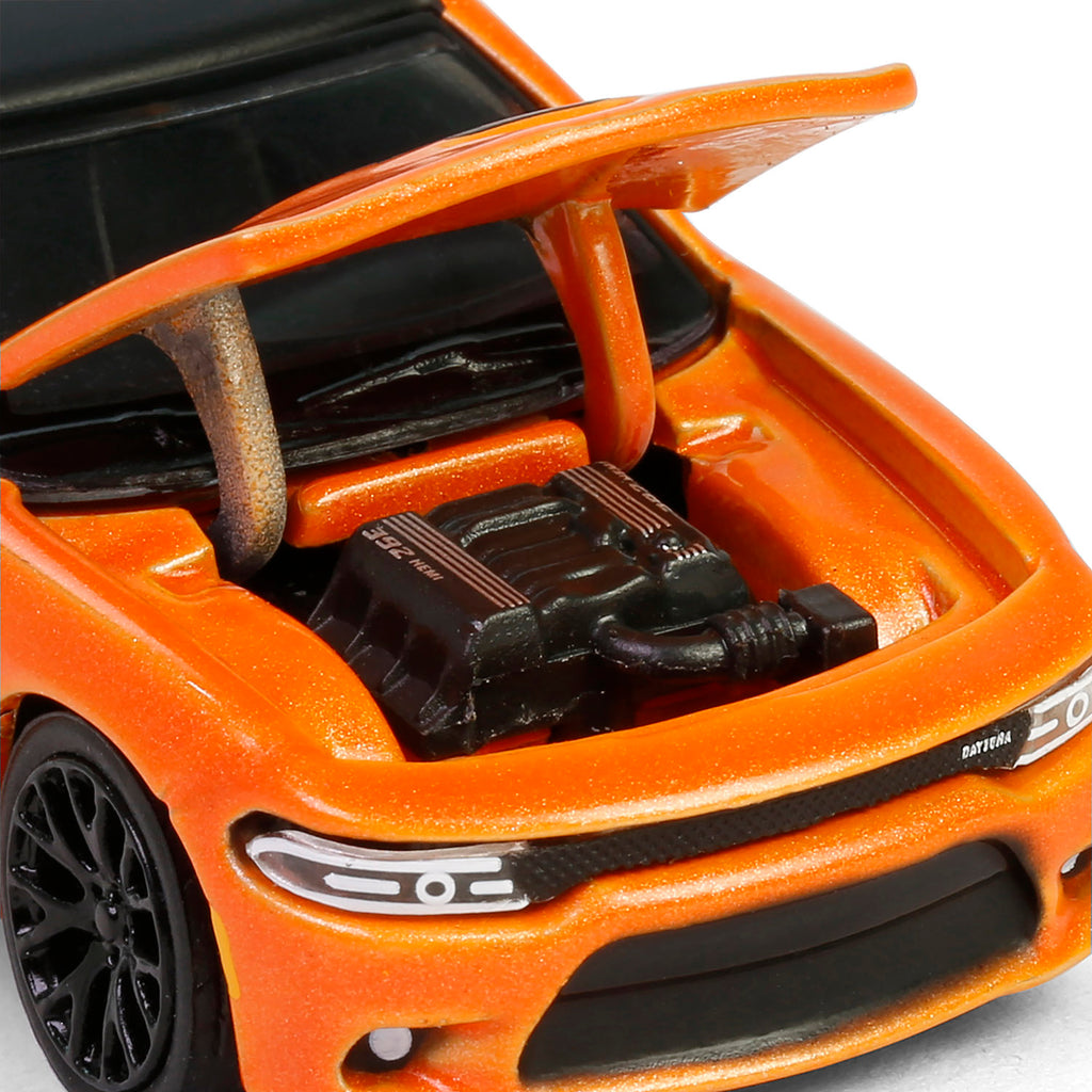 RAW CHASE 2018 Dodge Charger Daytona 392 – Go Mango (GreenLight Muscle Series 29) Diecast 1:64 Scale Model - Greenlight 13360E