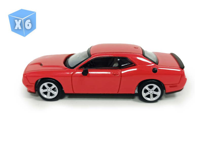 6 PACK 2016 Dodge Challenger RT – Torred Red (GL Muscle Series 30) Diecast 1:64 Scale Model - Greenlight 13370D