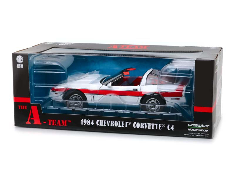 PRE-ORDER 1984 Chevrolet Corvette C4 (The A-Team) Diecast 1:18 Scale Model Car - Greenlight 13532
