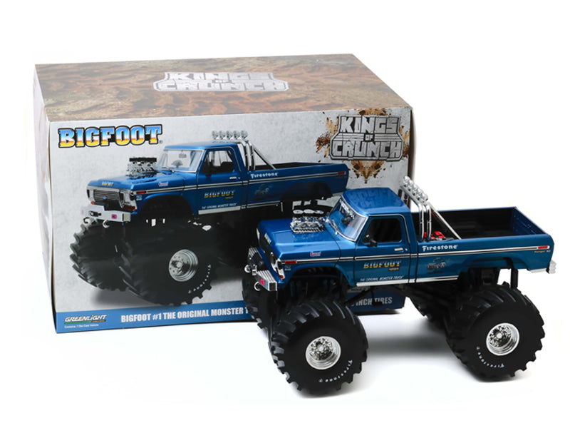 PRE-ORDER 1974 Ford F-250 Monster Truck w/ 66-Inch Tires - Bigfoot #1 (Kings of Crunch) Diecast 1:18 Scale Model - Greenlight 13541