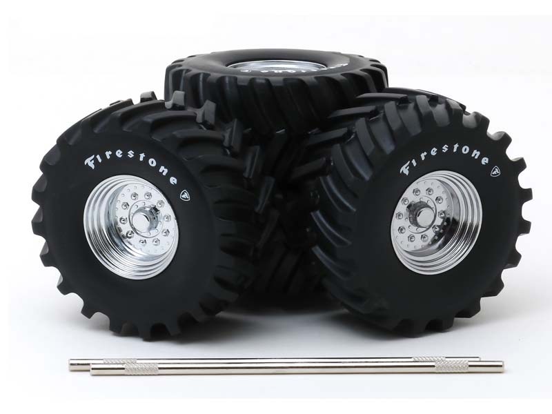 48-Inch Monster Truck Firestone Wheel & Tire Set (Kings of Crunch) Diecast 1:18 Scale Model - Greenlight 13546