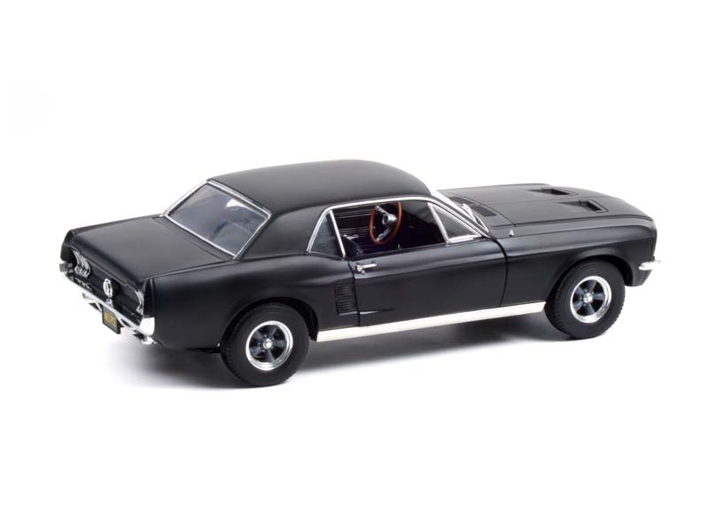 PRE-ORDER 1967 Ford Mustang Coupe Matte Black - Adonis Creed - Diecast 1:18 Scale Model - Greenlight 13611