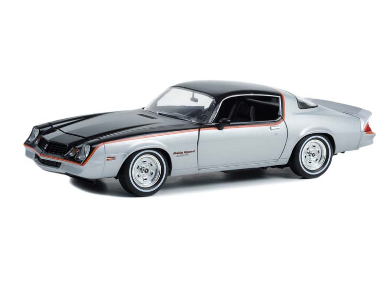 1979 Chevrolet Camaro Rally Sport - Silver and Black Diecast 1:18 Scale Model - Greenlight 13665