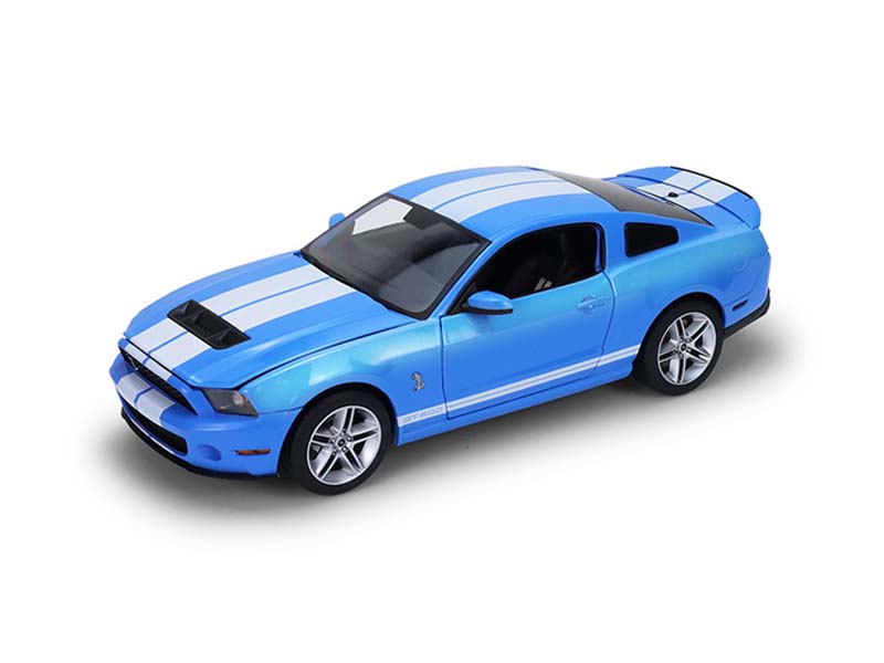 PRE-ORDER 2012 Ford Shelby GT500 – Grabber Blue w/ White Stripes Diecast 1:18 Scale Model - Greenlight 13701