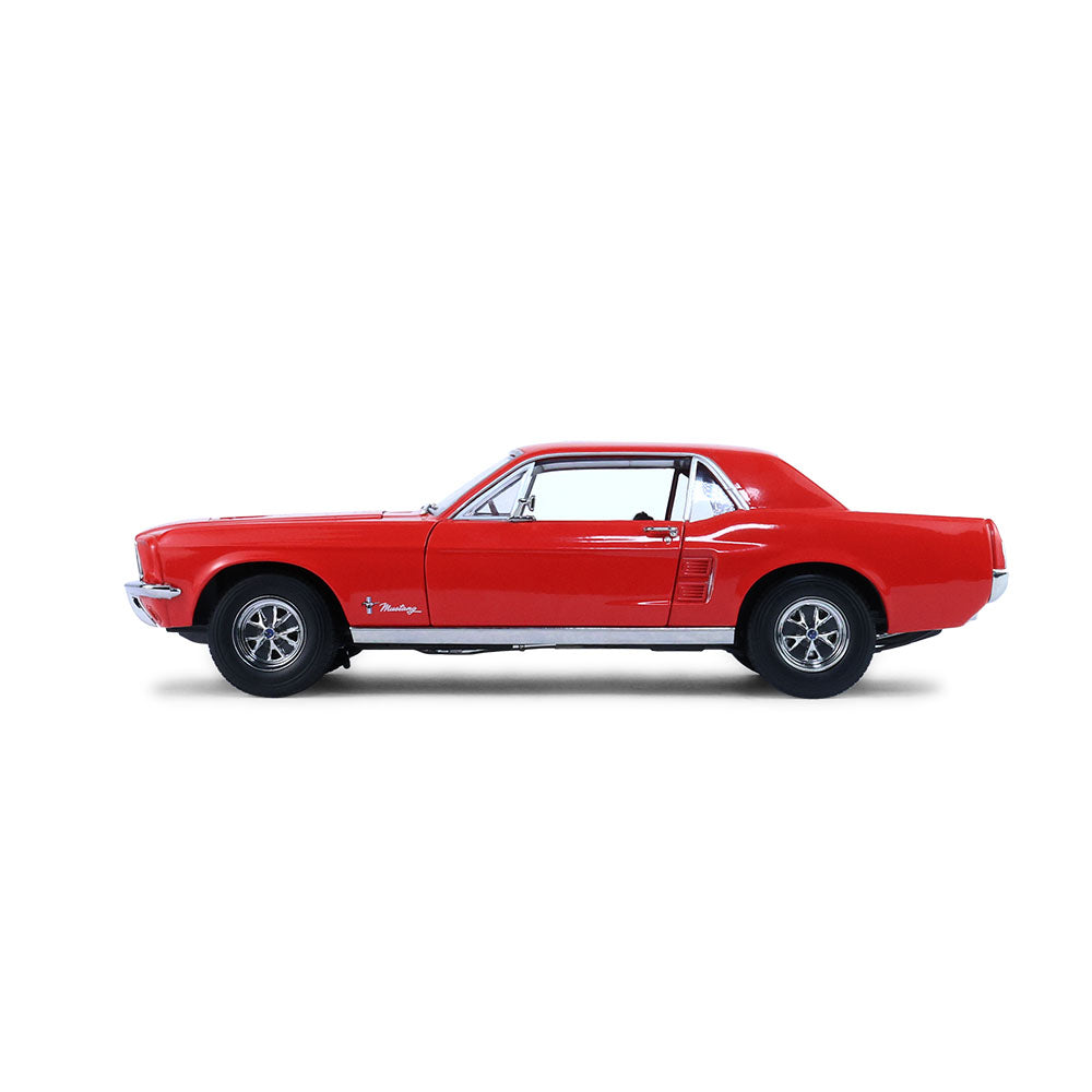 PRE-ORDER 1968 Ford Mustang Coupe West Coast USA Special Edition Mustang – Flower Power Red Diecast 1:18 Scale Model - Greenlight 13707