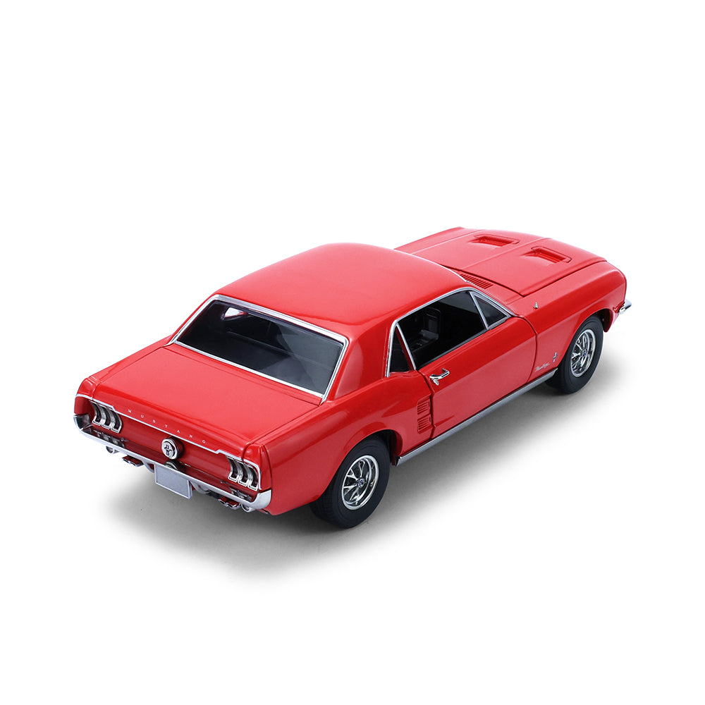 PRE-ORDER 1968 Ford Mustang Coupe West Coast USA Special Edition Mustang – Flower Power Red Diecast 1:18 Scale Model - Greenlight 13707