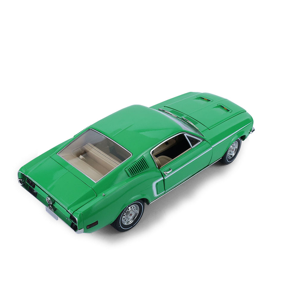 PRE-ORDER 1968 Ford Mustang Fastback West Coast USA Special Edition Mustang – Poppy Green Diecast 1:18 Scale Model - Greenlight 13708
