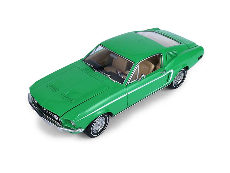 PRE-ORDER 1968 Ford Mustang Fastback West Coast USA Special Edition Mustang – Poppy Green Diecast 1:18 Scale Model - Greenlight 13708
