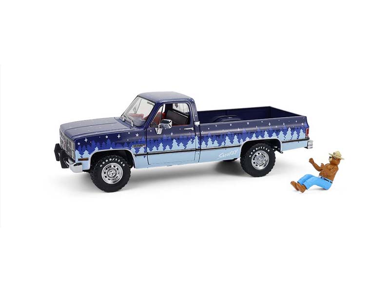 PRE-ORDER 1983 GMC Sierra Classic w/ Smokey Bear Figure - Smokey Bear – Stars & Stripes Special Edition Diecast 1:18 Scale Model - Greenlight 13714