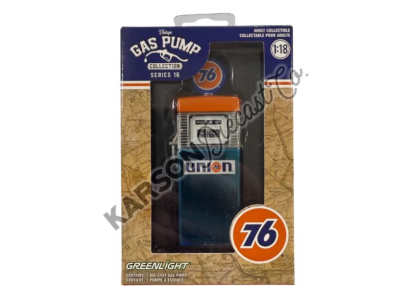 CHROME CHASE 1951 Wayne 505 - Union 76 (Vintage Gas Pumps Series 16) Diecast 1:18 Scale Model - Greenlight 14160B