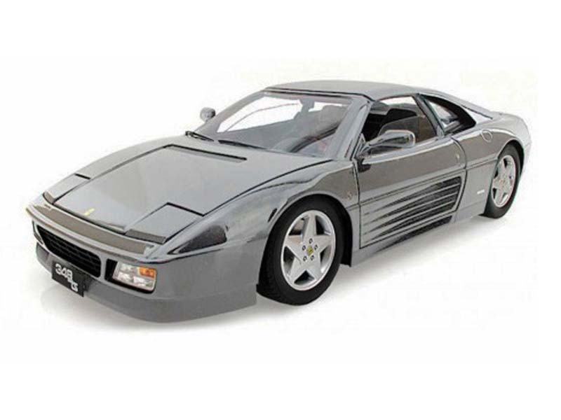 Ferrari 348 TS Grey (Race & Play) Diecast 1:18 Scale Model - Bburago 16006GRY