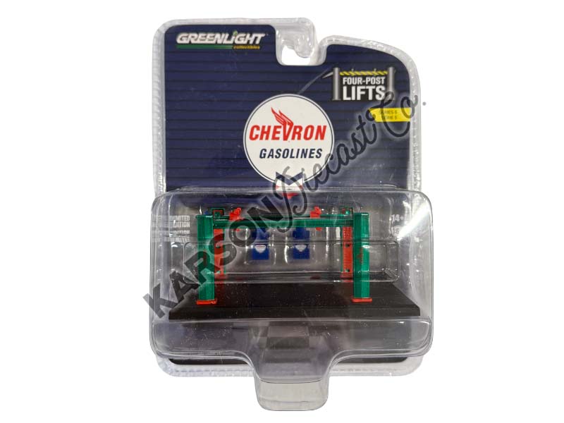 CHASE Auto Body Shop (Four-Post Lifts Series 5) - Chevron Diecast 1:64 Scale Model - Greenlight 16180A