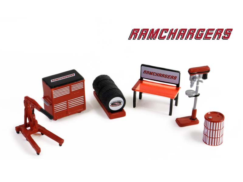 PRE-ORDER Ramchargers Auto Body Shop - (Shop Tool Accessories Series 6) Diecast 1:64 Scale Models - Greenlight 16200C