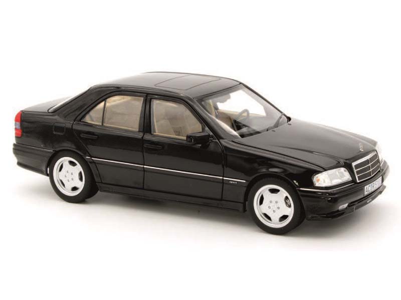 PRE-ORDER 1993 Mercedes-Benz C36 AMG Obsidian Black Metallic Diecast 1:18 Scale Model - Norev 183381
