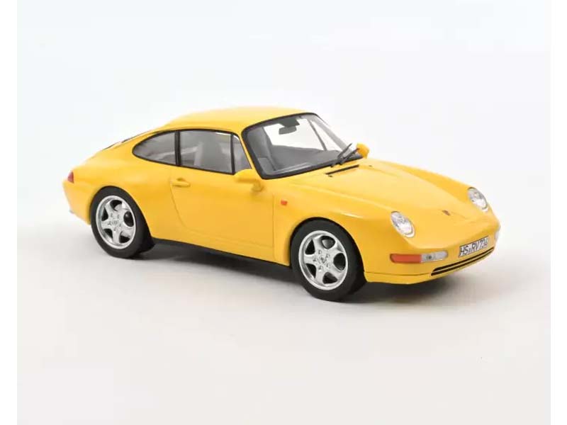 1994 Porsche 911 Carrera Yellow - Diecast 1:18 Scale Model Car - Norev 187596