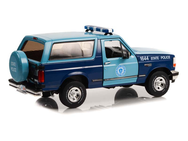 1996 Ford Bronco XLT Massachusetts State Police - (Artisan Collection) Diecast 1:18 Scale Model Truck - Greenlight 19120