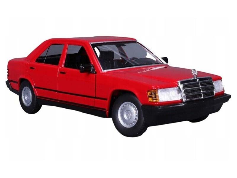 Mercedes-Benz 190 E 2.6 – Red Diecast 1:24 Scale Model - Bburago 21103RD