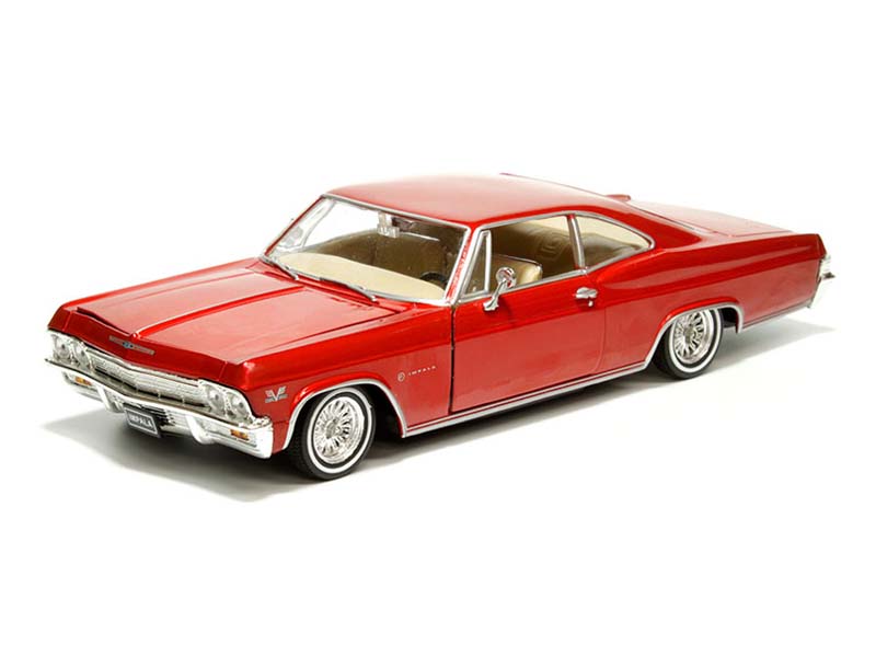 1965 Chevrolet Impala SS 396 - Red (Low Rider Collection) Diecast 1:24 Scale Model - Welly 22417LRMRD