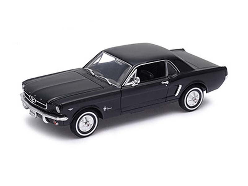 1964 1/2 Ford Mustang Coupe Hard Top - Black (NEX) Diecast 1:24 Scale Model - Welly 22451BK