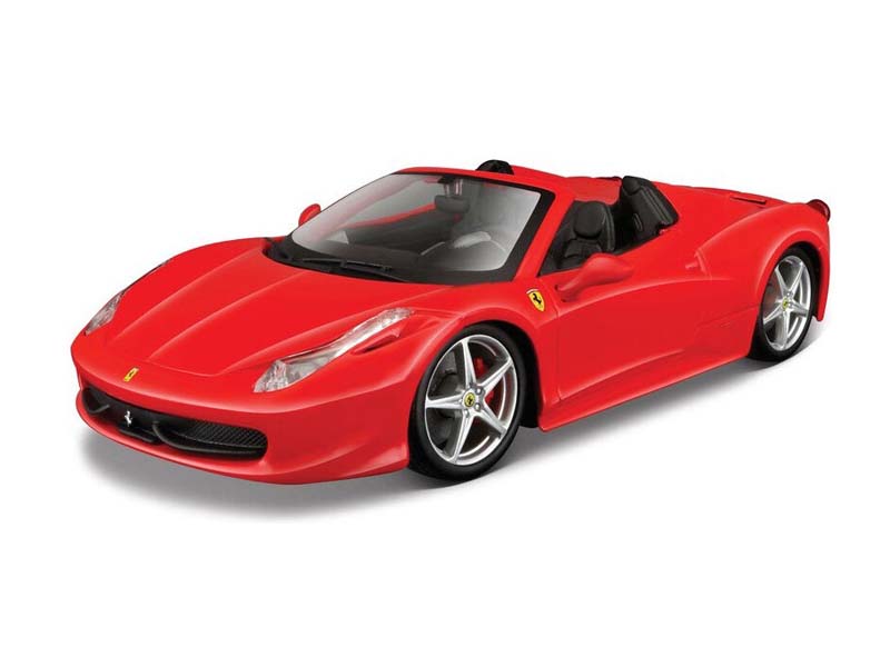 Ferrari 458 Spider Red (Race & Play) Diecast 1:24 Scale Model - Bburago 26017RD
