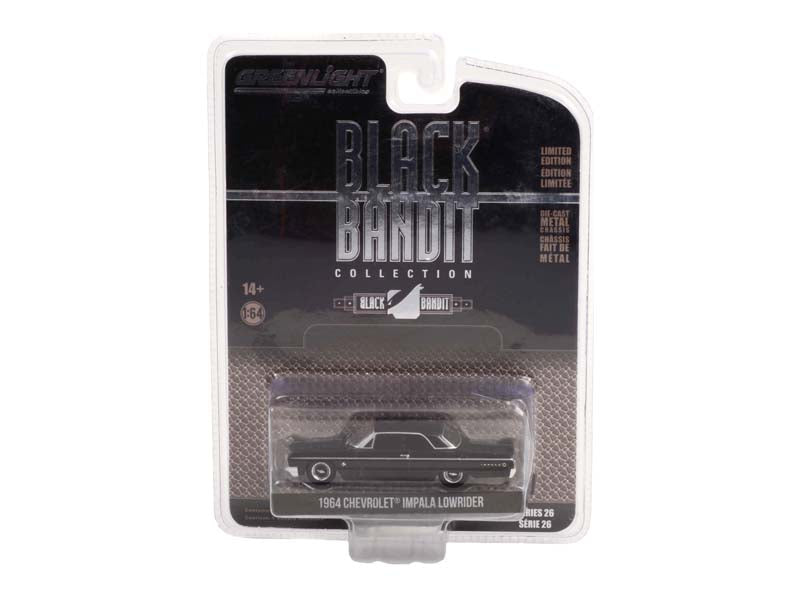 CHASE 1964 Chevrolet Impala Lowrider (Black Bandit) Series 26 Diecast 1:64 Model - Greenlight 28090B