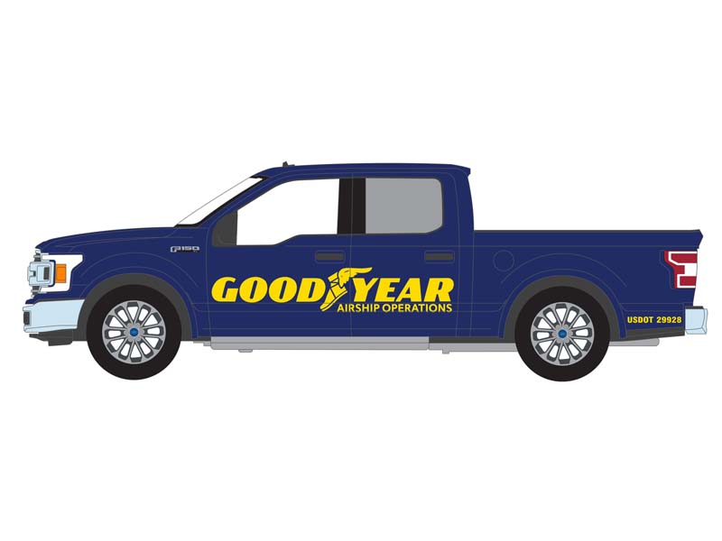 PRE-ORDER 2020 Ford F-150 Goodyear Airship Operations - 125 Years (Anniversary Collection Series 16) Diecast 1:64 Scale Model - Greenlight 28140D