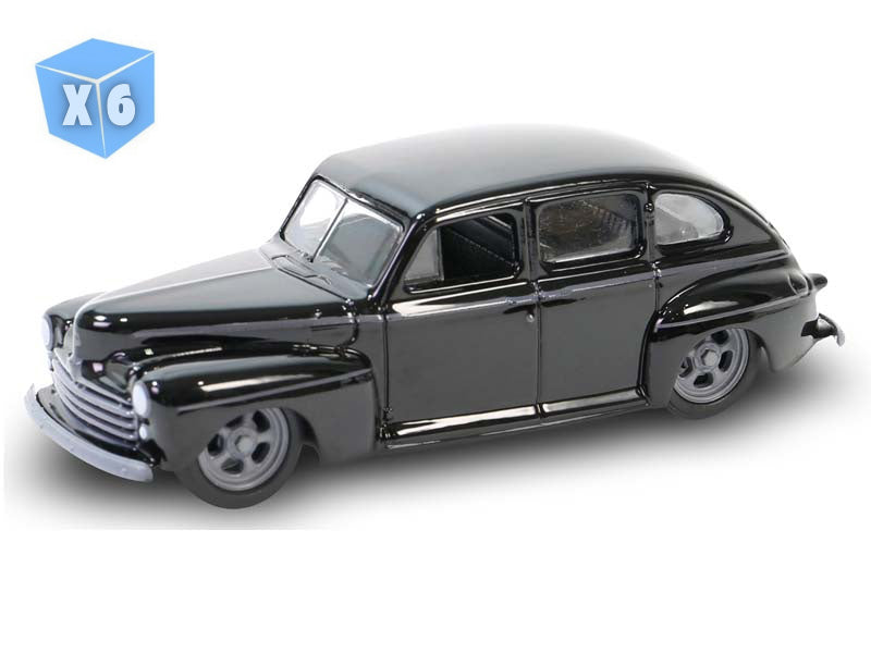 6 PACK 1948 Ford Fordor Super Deluxe Lowrider (Black Bandit Series 29) Diecast 1:64 Scale Model - Greenlight 28150A
